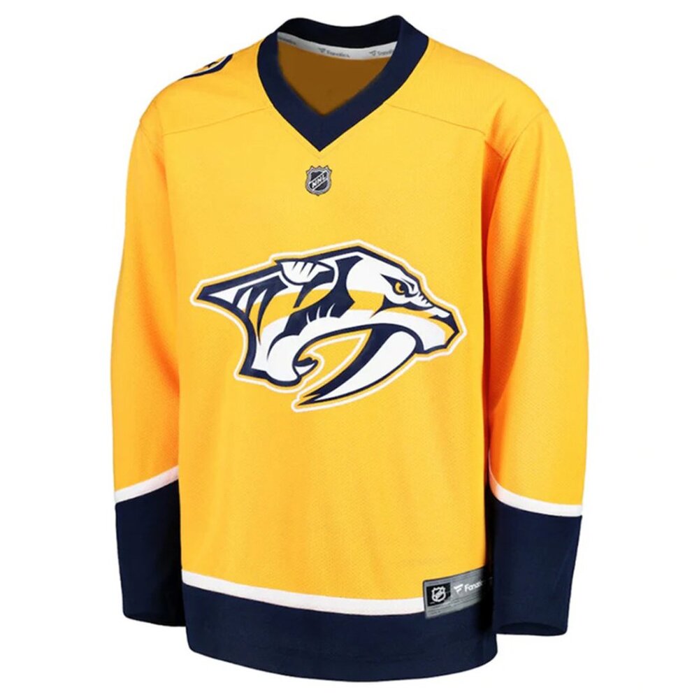 NEW Nashville Predators Home Fanatics NHL Hockey Jersey Boys Youth L/XL